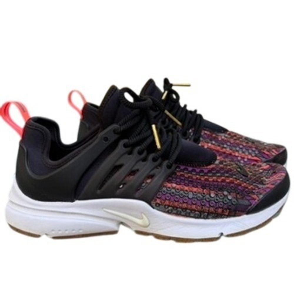 Nike Air Presto Womens Sneaker 8 Black Multi PRM Jacquard 885020-001 Authentic